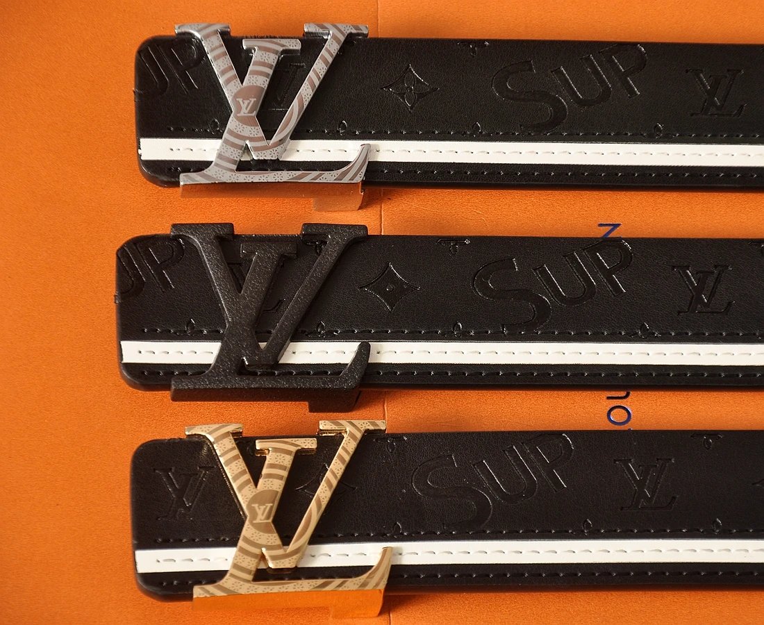 Louis Vuitton x Supreme Monogram Stripe Belt Black - 13