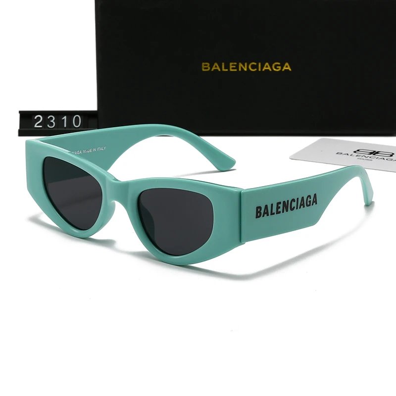 Balenciaga Cat-Eye Sunglasses Teal Frame Dark Lens #2310