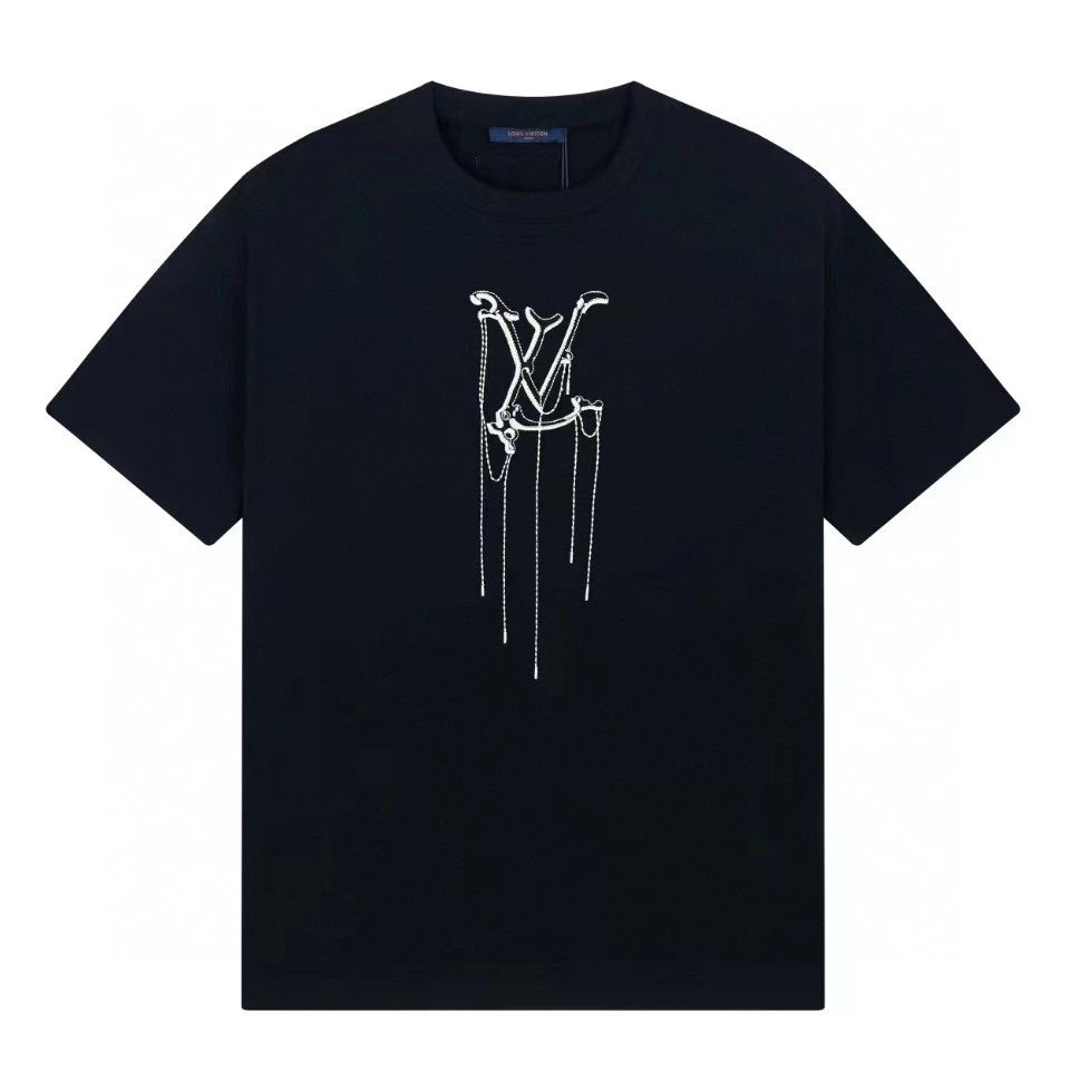 Louis Vuitton LV Chain Drip Graphic Tee Black