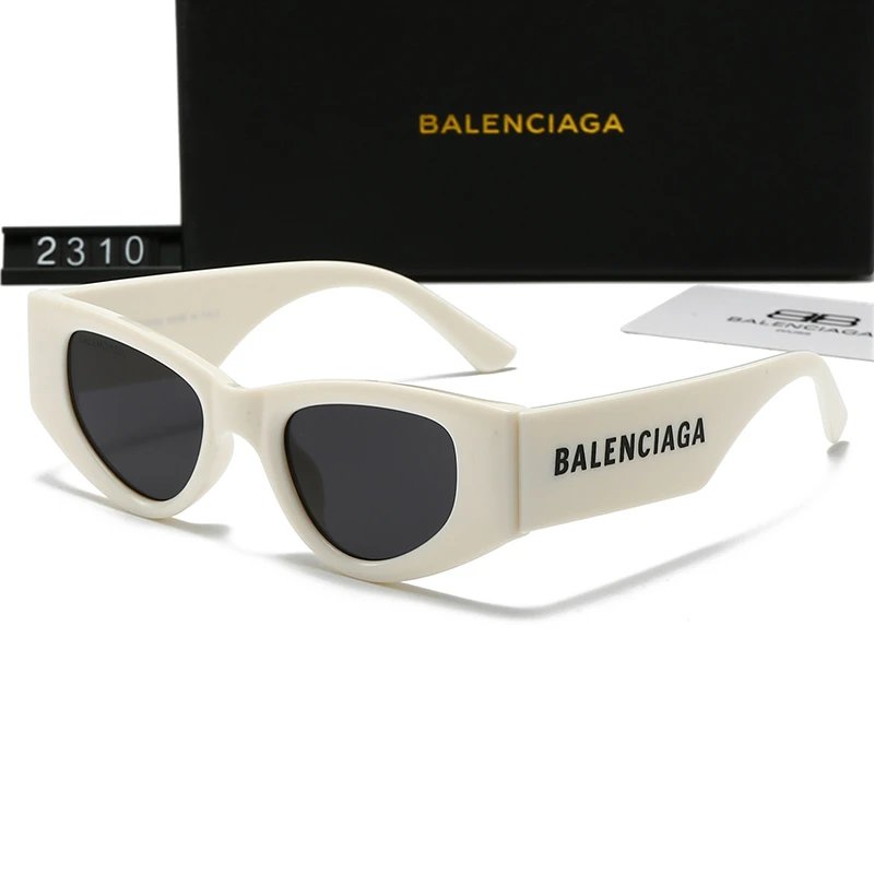 Balenciaga Cat-Eye Sunglasses White Frame Dark Lens #2310