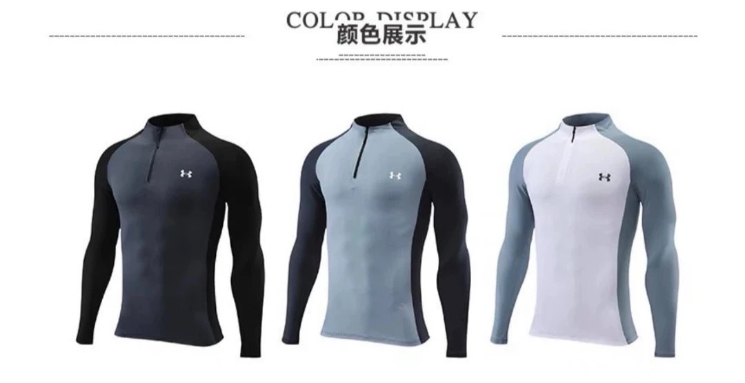 Under Armour HeatGear Half-Zip Base Layer White / Blue - 6