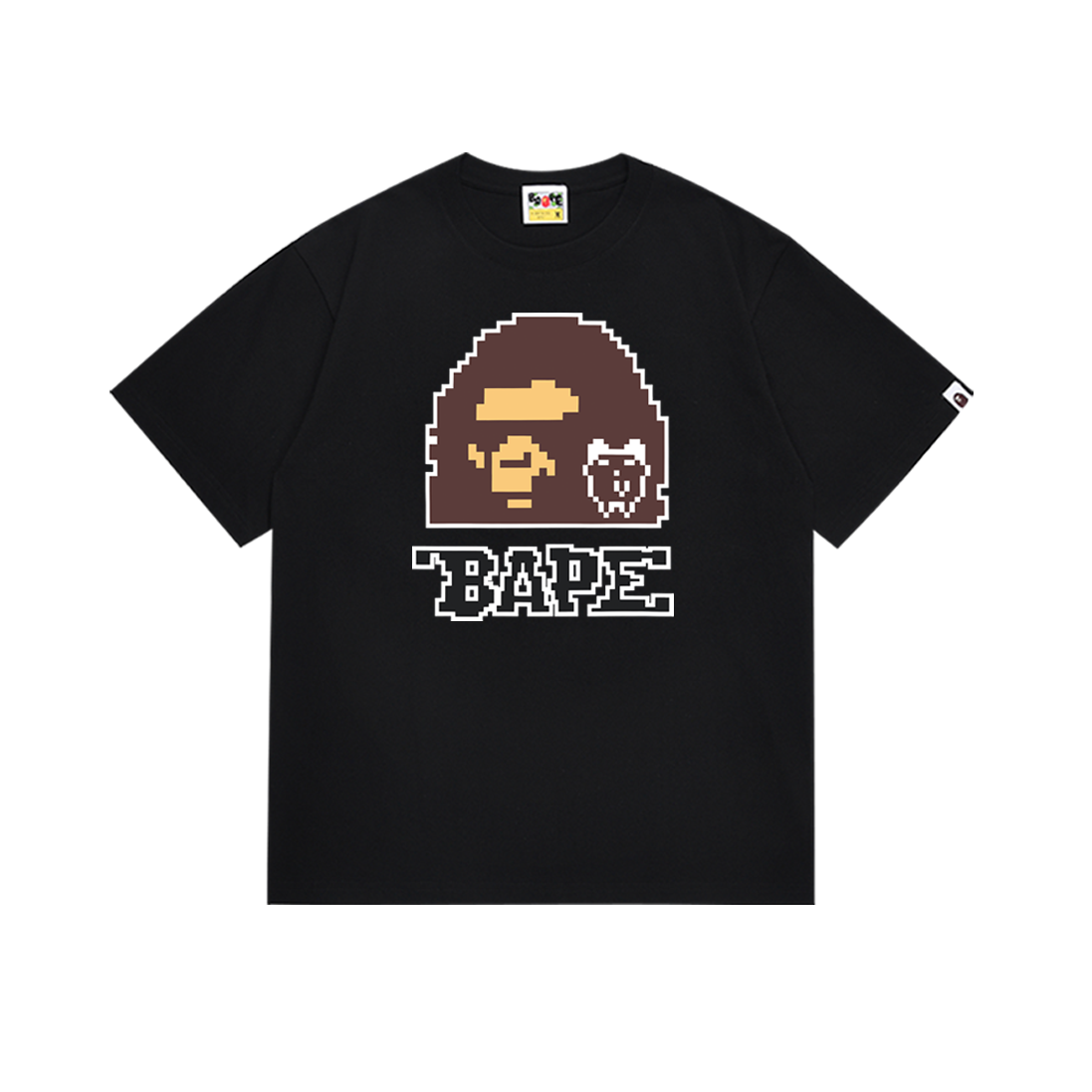 BAPE Pixel Ape Head Baby Milo Tee Black