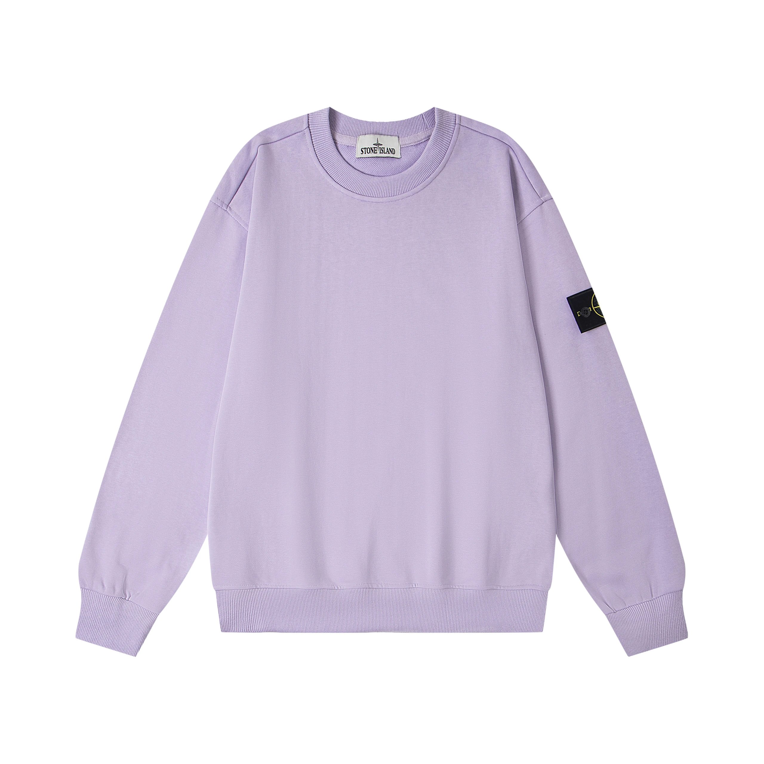Stone Island Compass Patch Crewneck Lavender