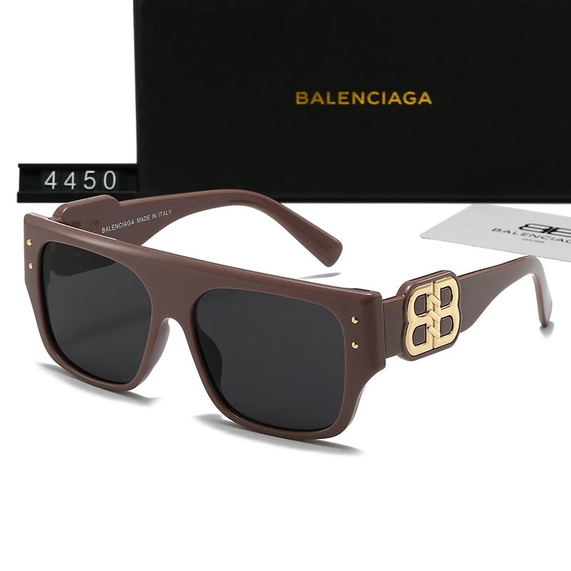 Balenciaga BB Square Oversized Sunglasses Brown Frame Black Lens