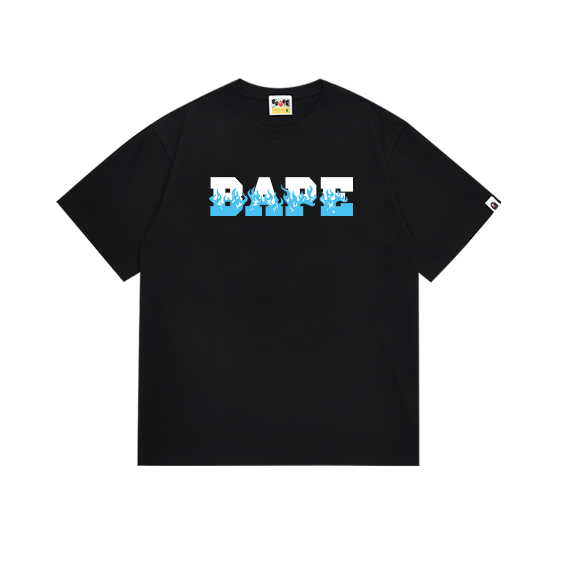 BAPE Ice Logo Text Tee Black Blue