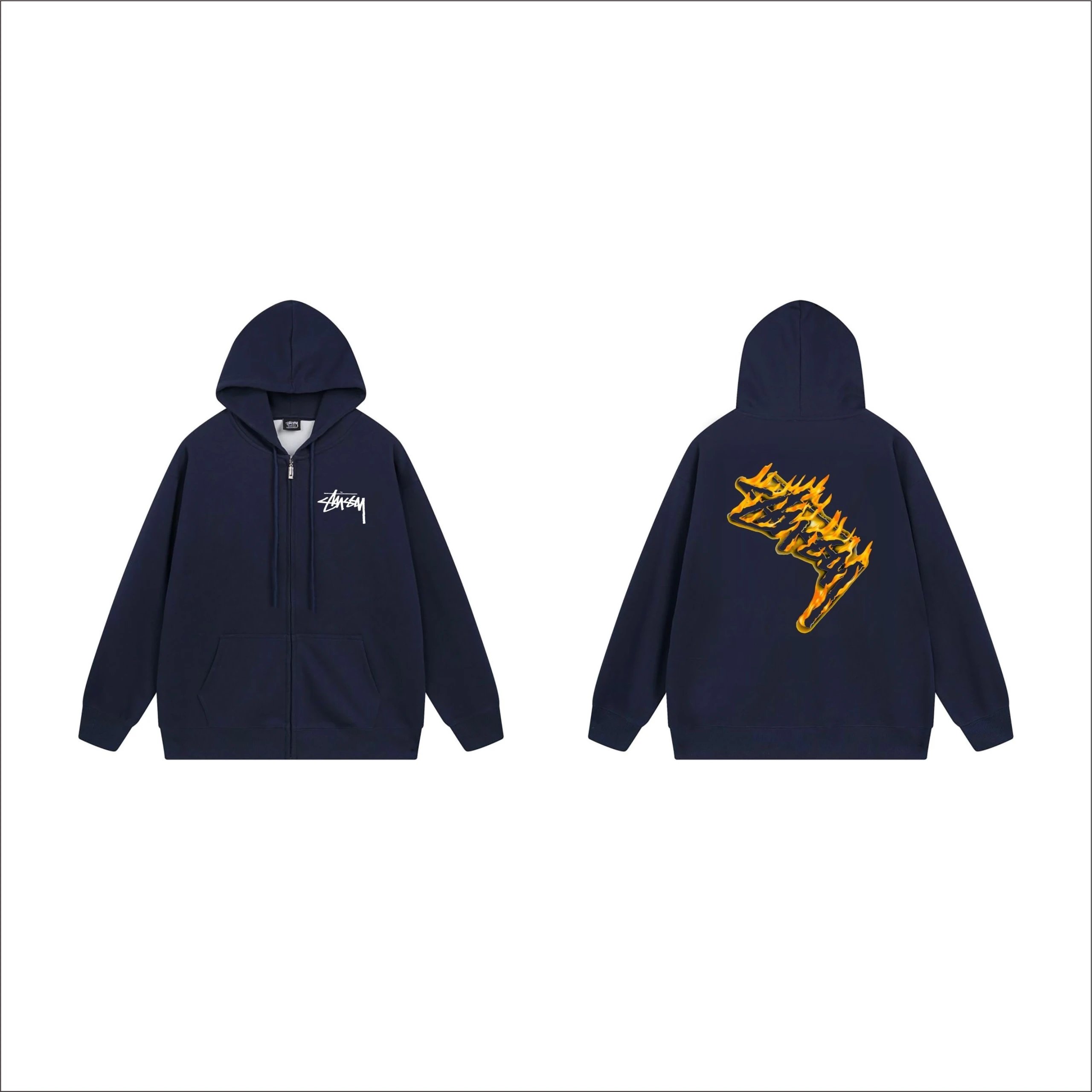 A Bathing Ape Camo Circle Logo Full-Zip Hoodie Gray - 5