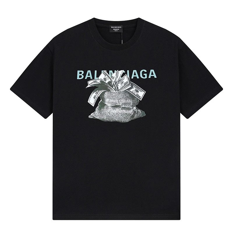 Balenciaga Money Bag Graphic Tee Black