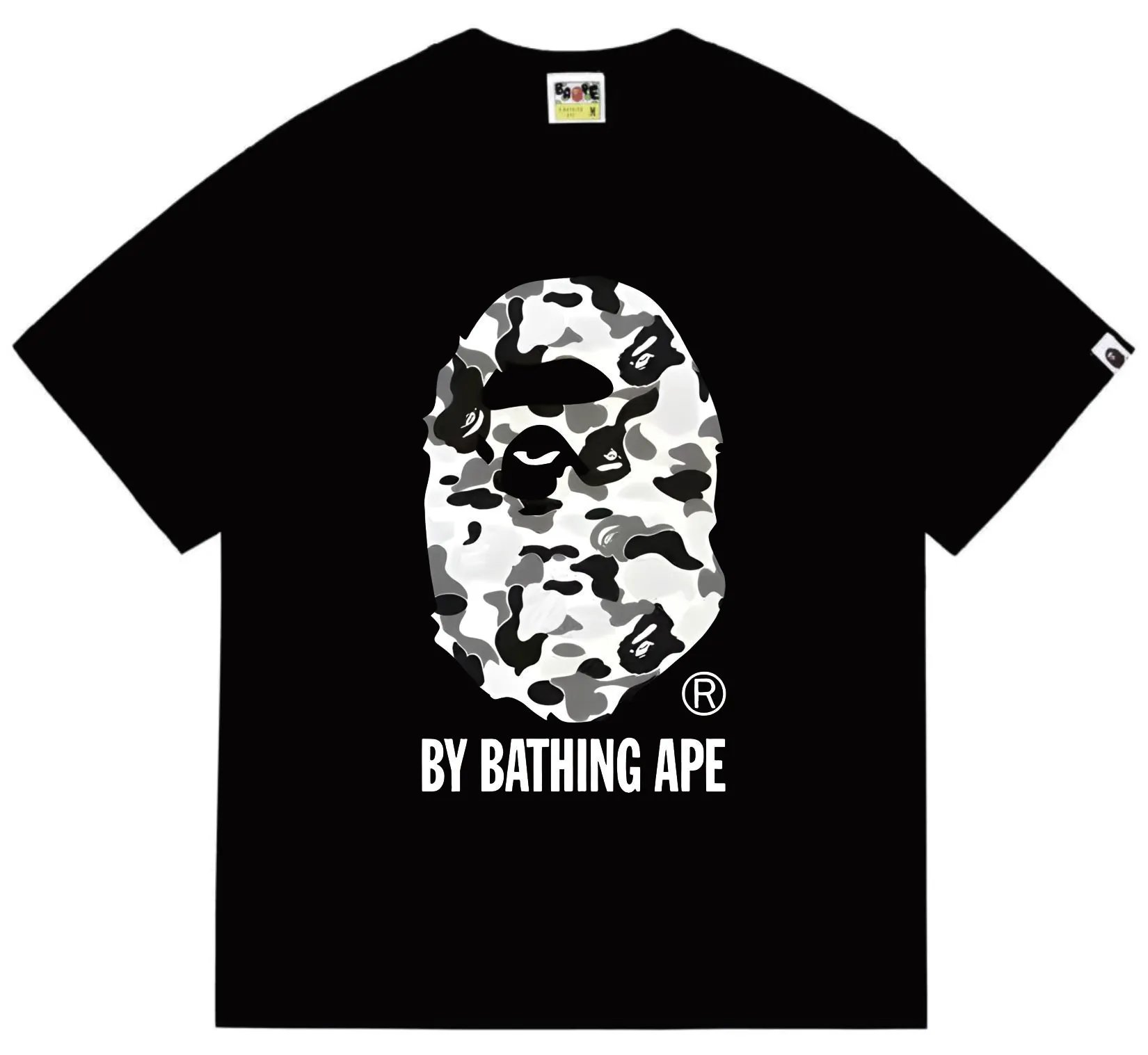 BAPE By Bathing Ape City Camo Head Tee Black Grey
