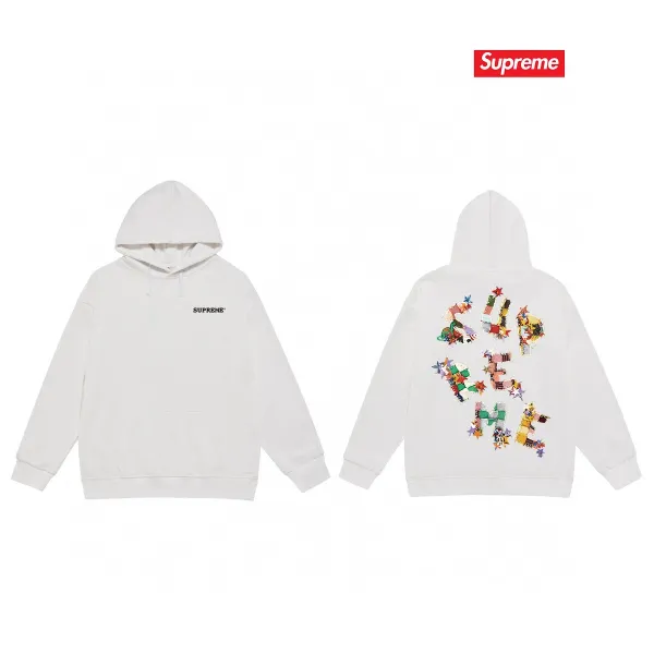 Supreme Patchwork Logo Hoodie Black - 5
