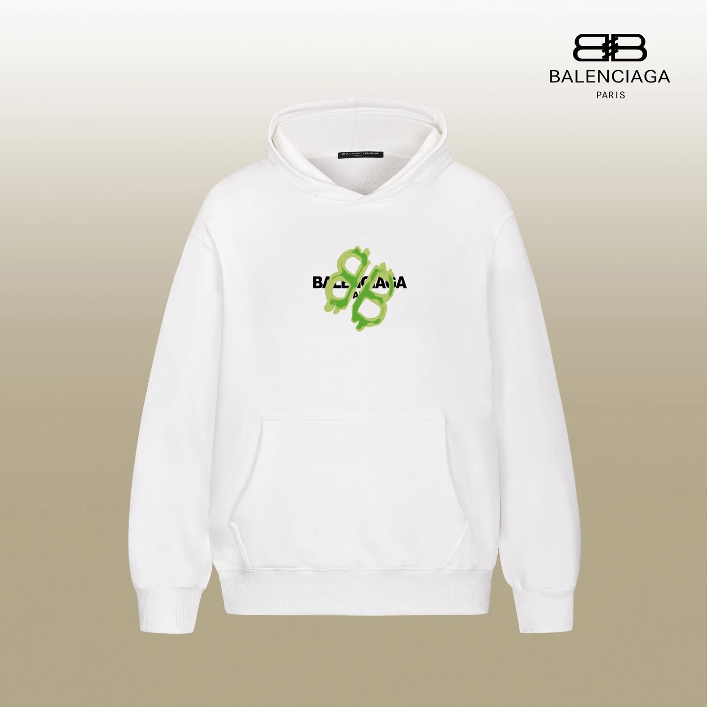 Balenciaga Logo Wave Hoodie White - 11
