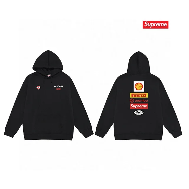 Supreme Hoodies & Sweatshirts Graphic pullover hoodie with kangaroo pocket product detail image 5