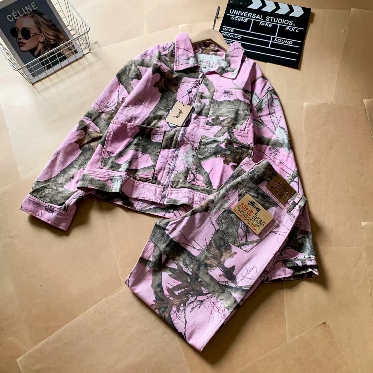 Stussy Pink Camo Jacket/Pants 