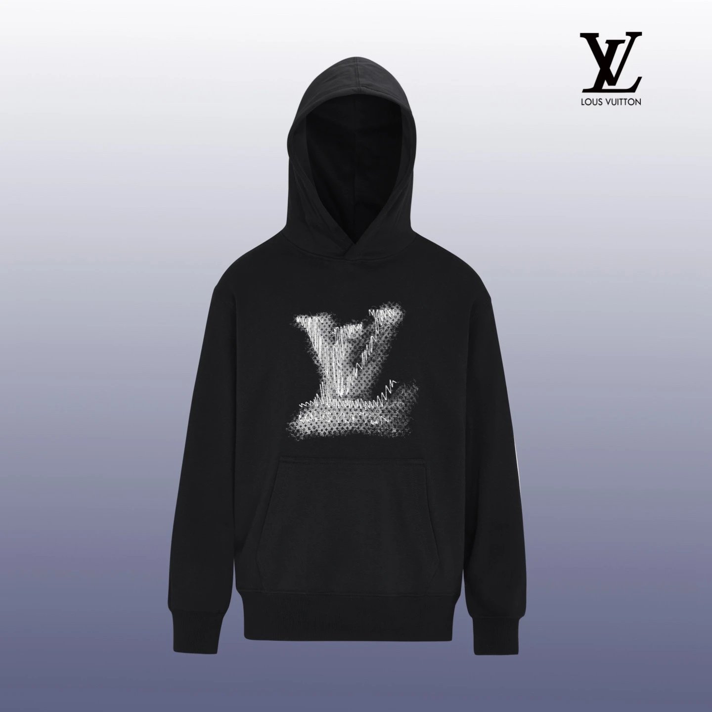 Louis Vuitton Snake Print Hoodie Black - 6