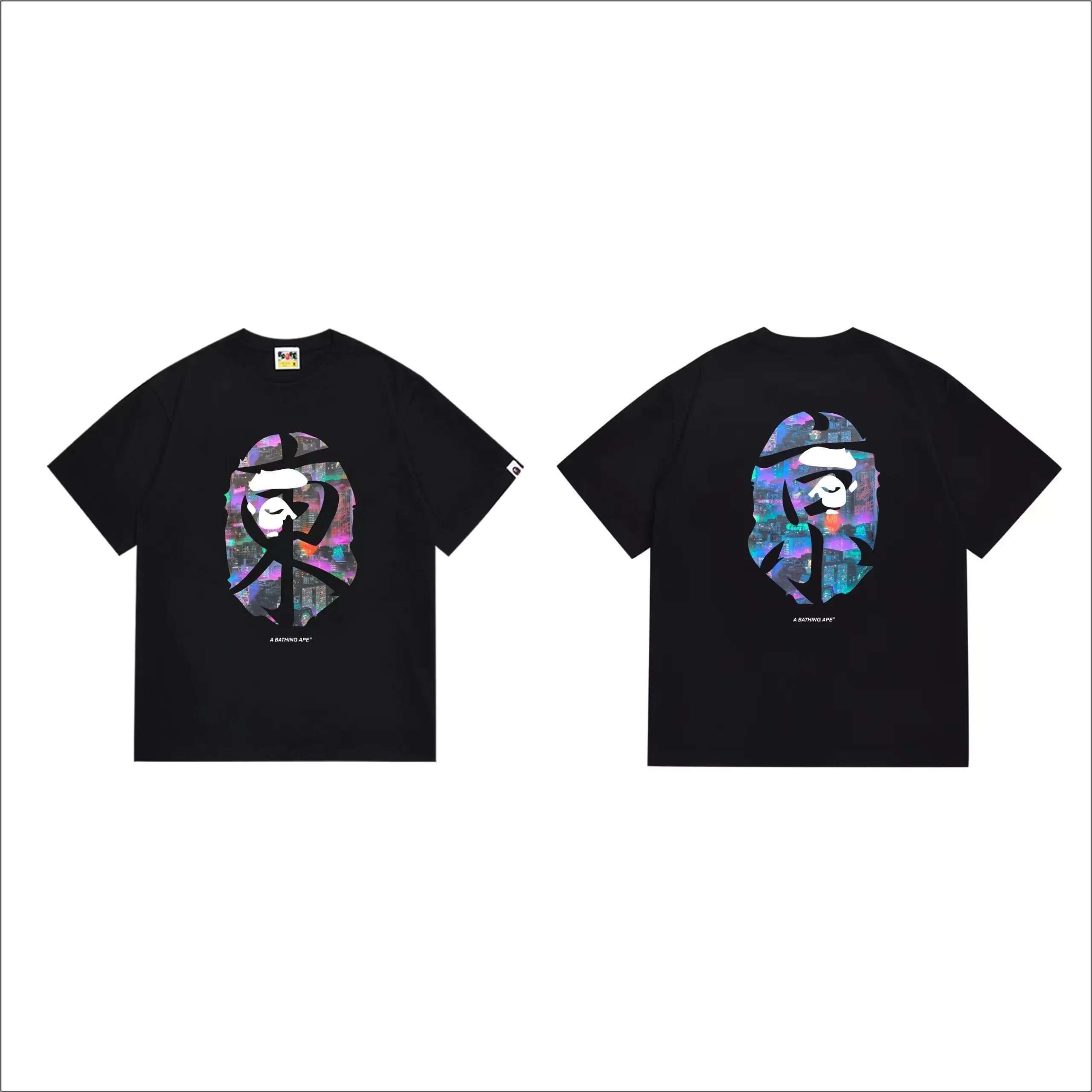 BAPE Ape Head City Camo Graphic Tee Black