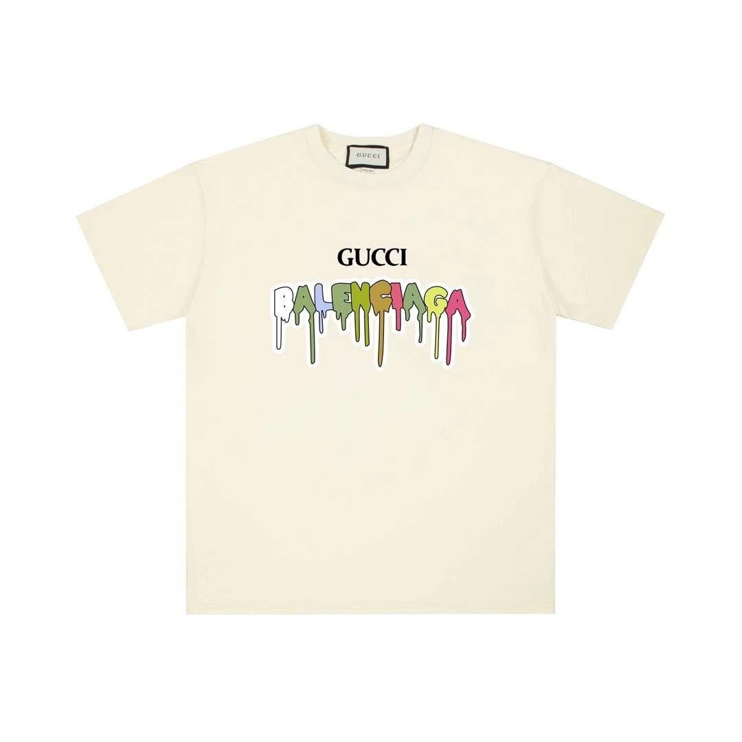 Gucci GG Pattern Graphic T-Shirt Beige - 6