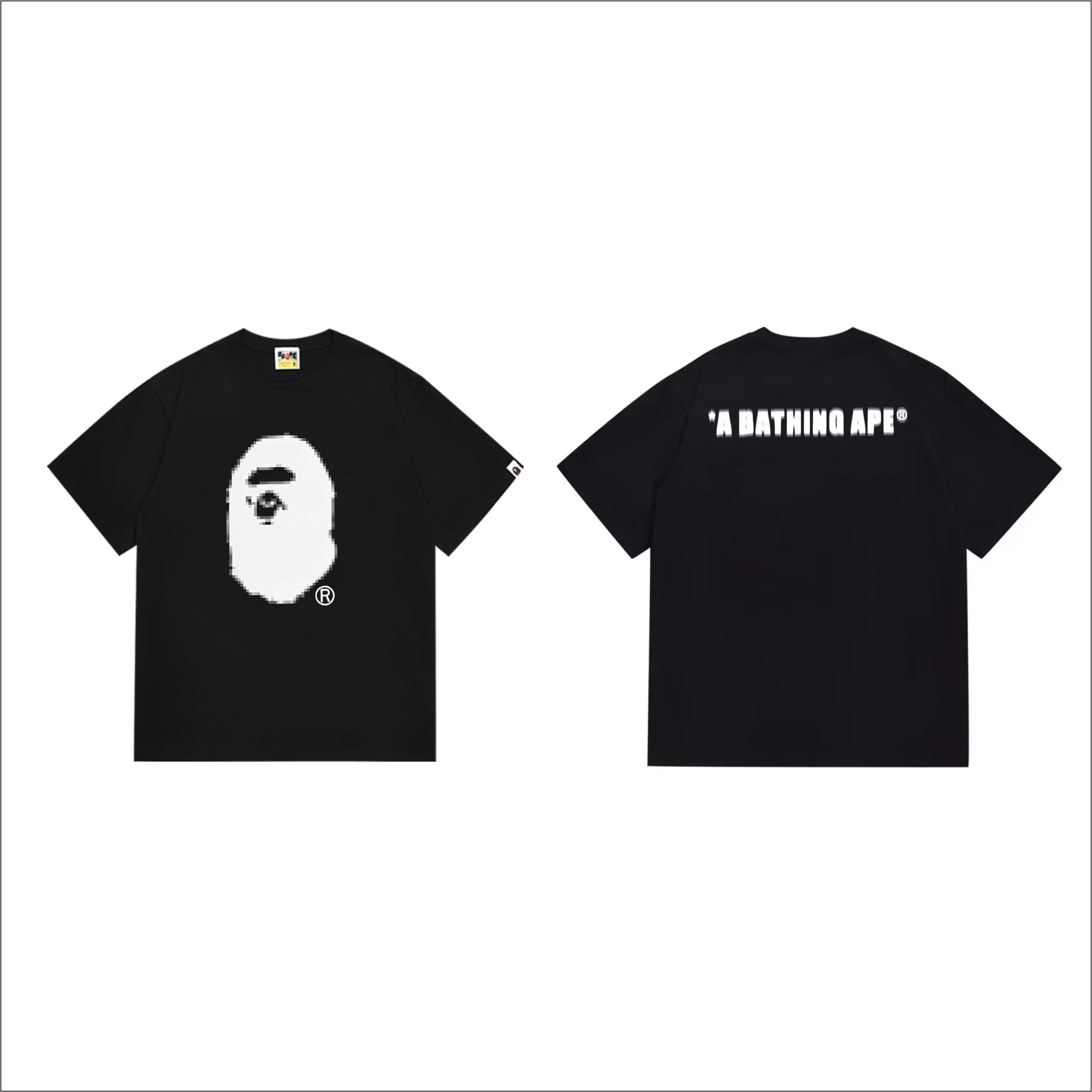 BAPE Ape Head Pixel Tee Black
