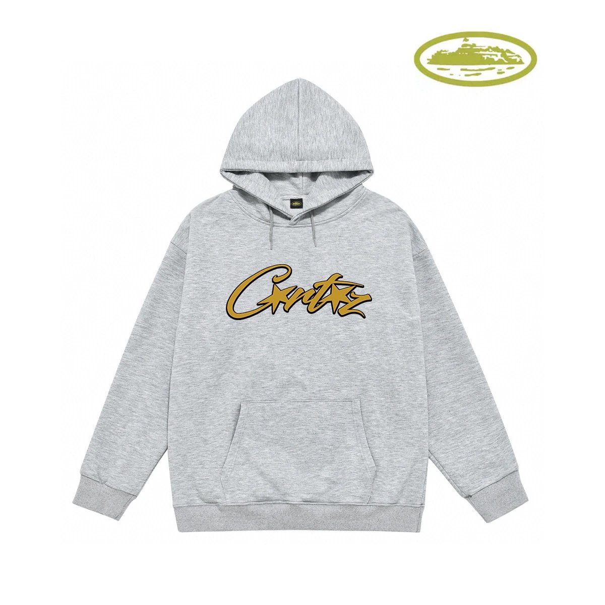 Design Vintage Ship Logo Heather Gray Hoodie - 4