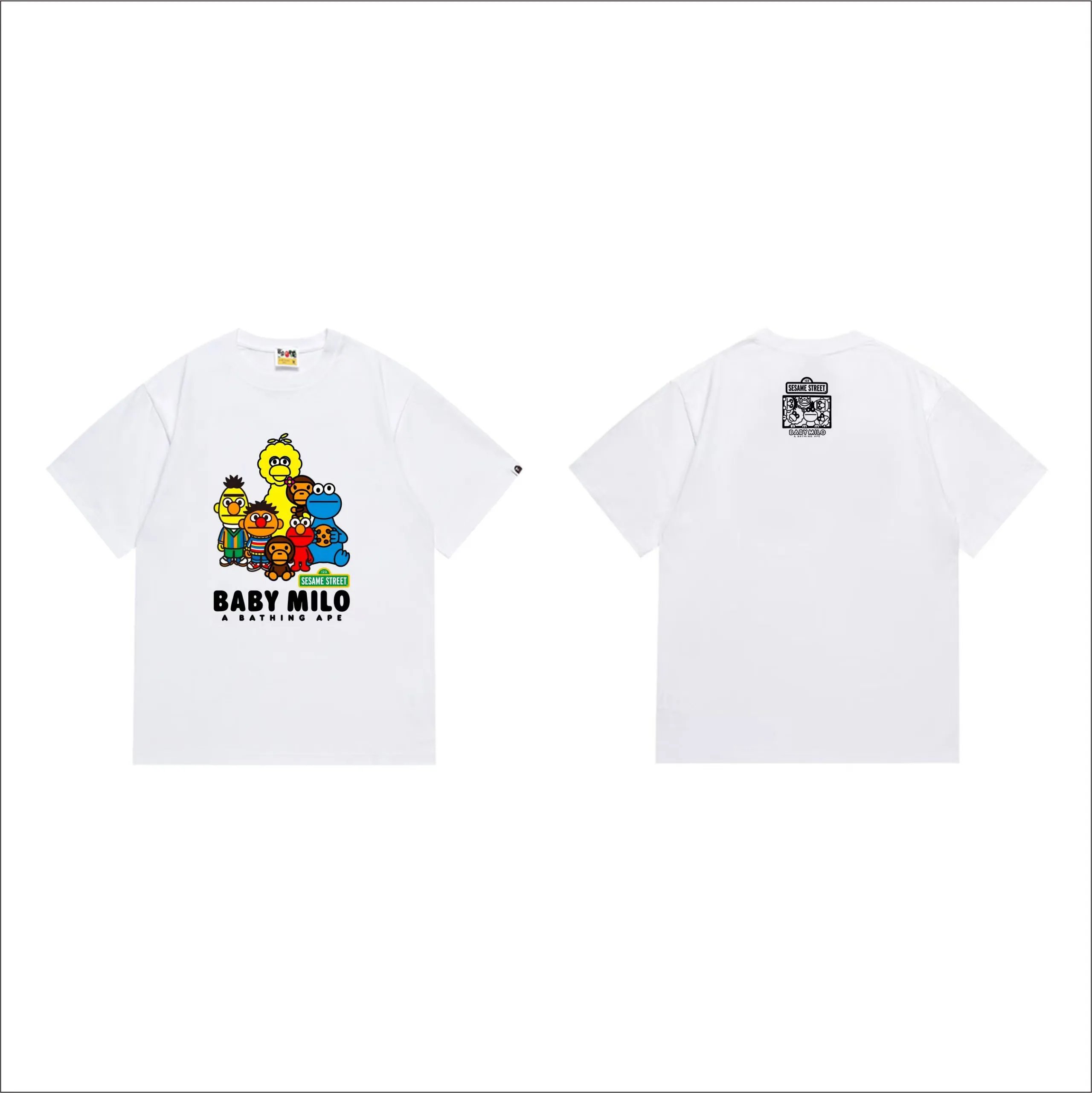 A Bathing Ape Tartan Big Ape Head Graphic T-Shirt White - 6