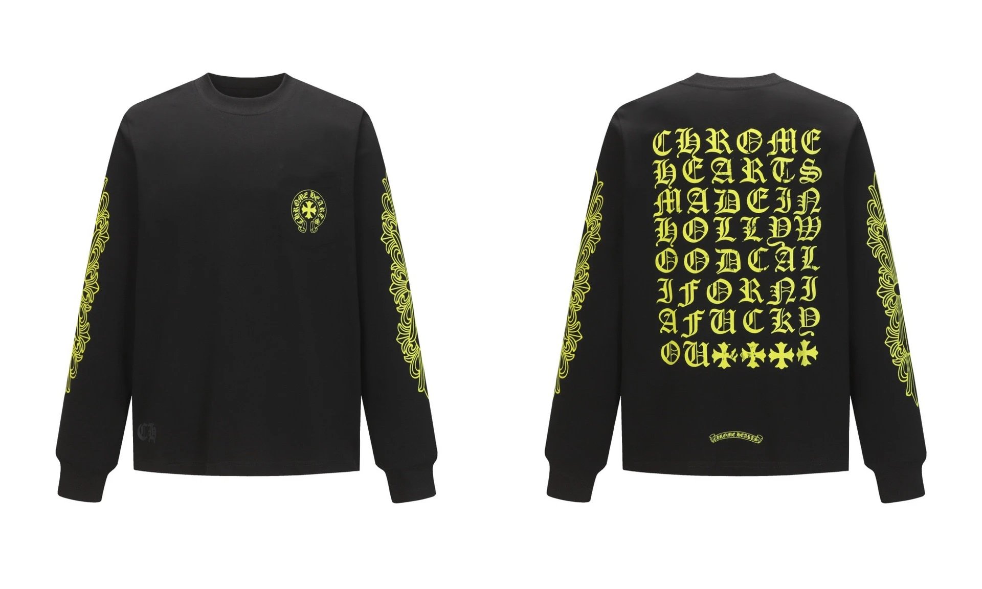 Chrome Hearts Long Sleeve Tee Black Neon