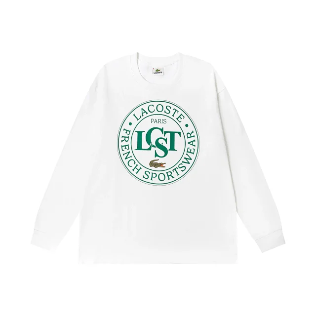 Lacoste T-Shirts Long-Sleeve Crew-Neck Graphic product detail image 3