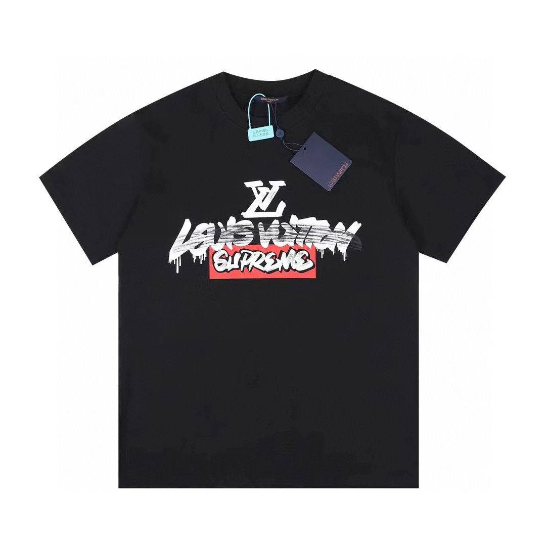 Louis Vuitton x Supreme Graffiti T-Shirt Black