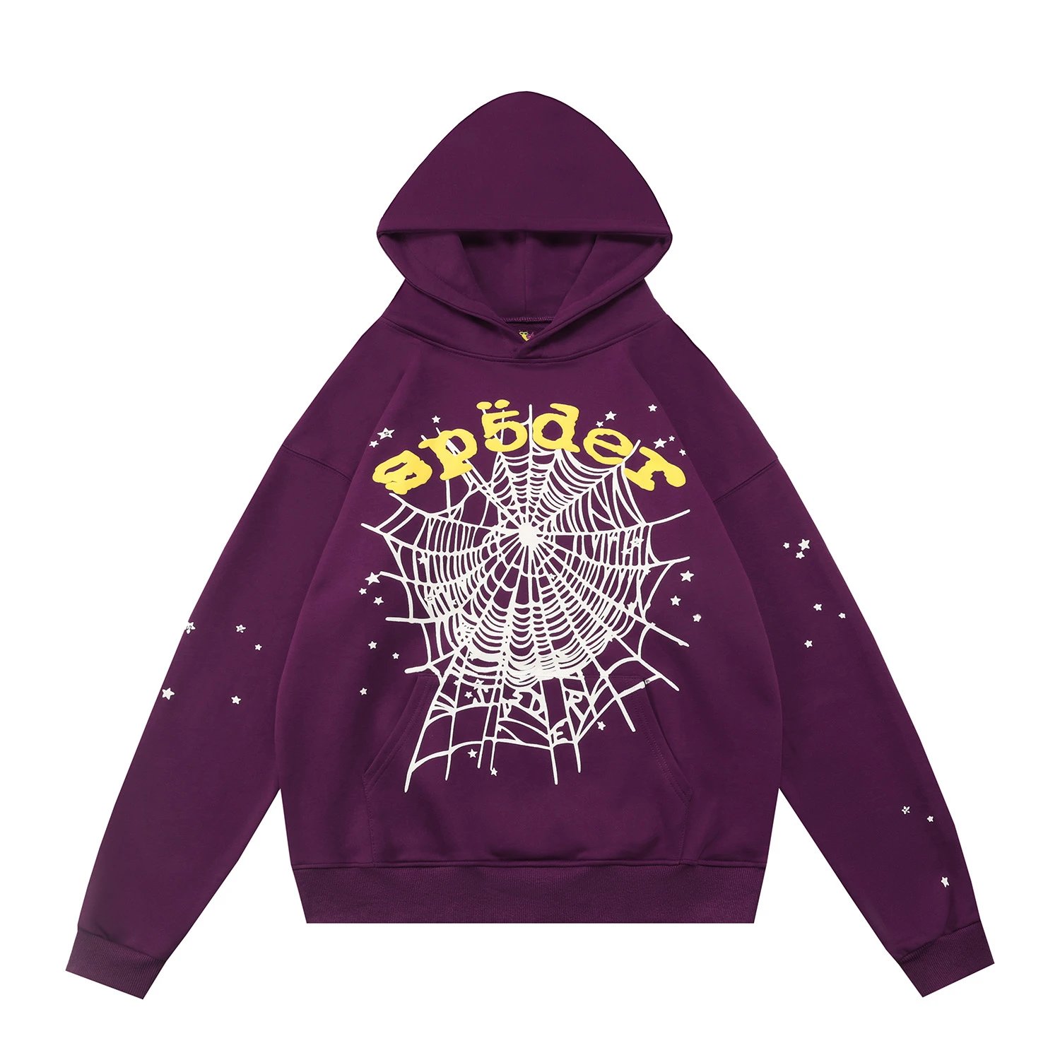 Sp5der Web Hoodie Purple Yellow