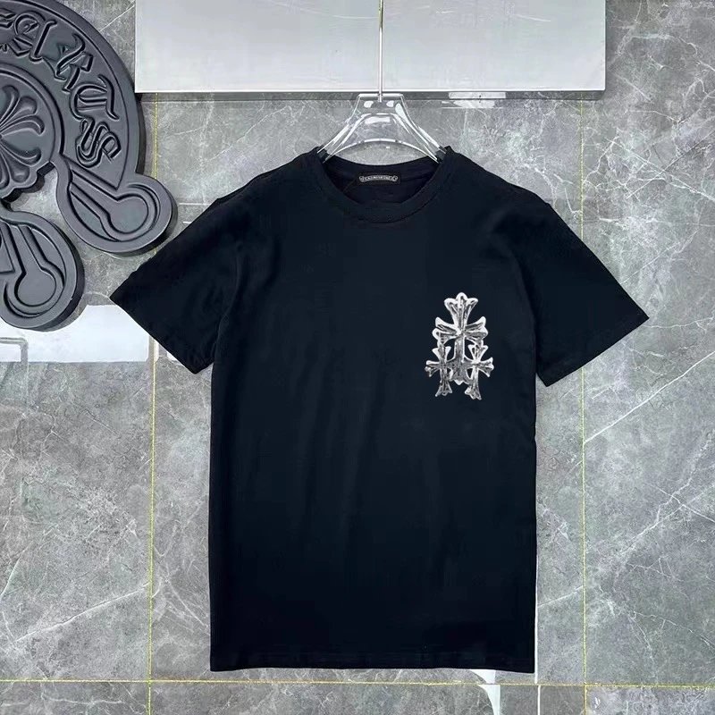 Chrome Hearts Pink Logo Black T-Shirt - 11