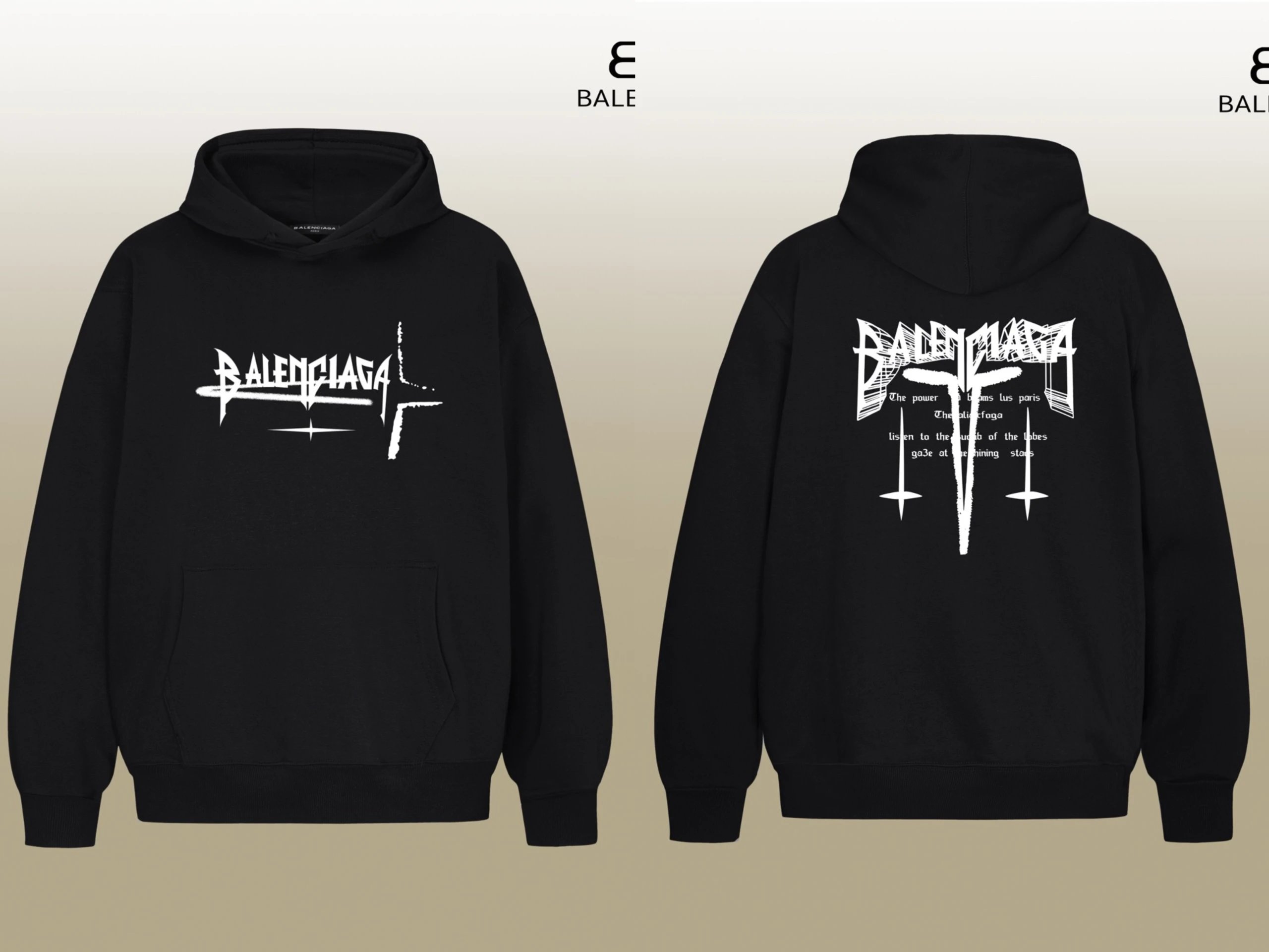 Balenciaga Logo Wave Hoodie White - 7