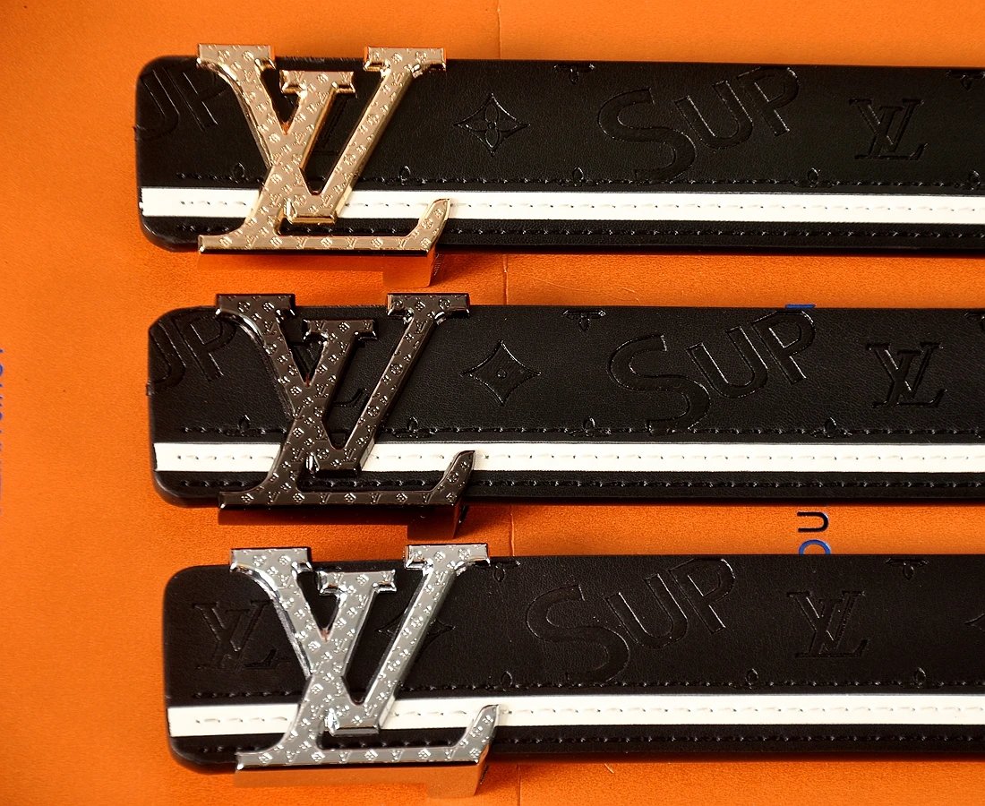 Louis Vuitton x Supreme Monogram Stripe Belt Black - 7