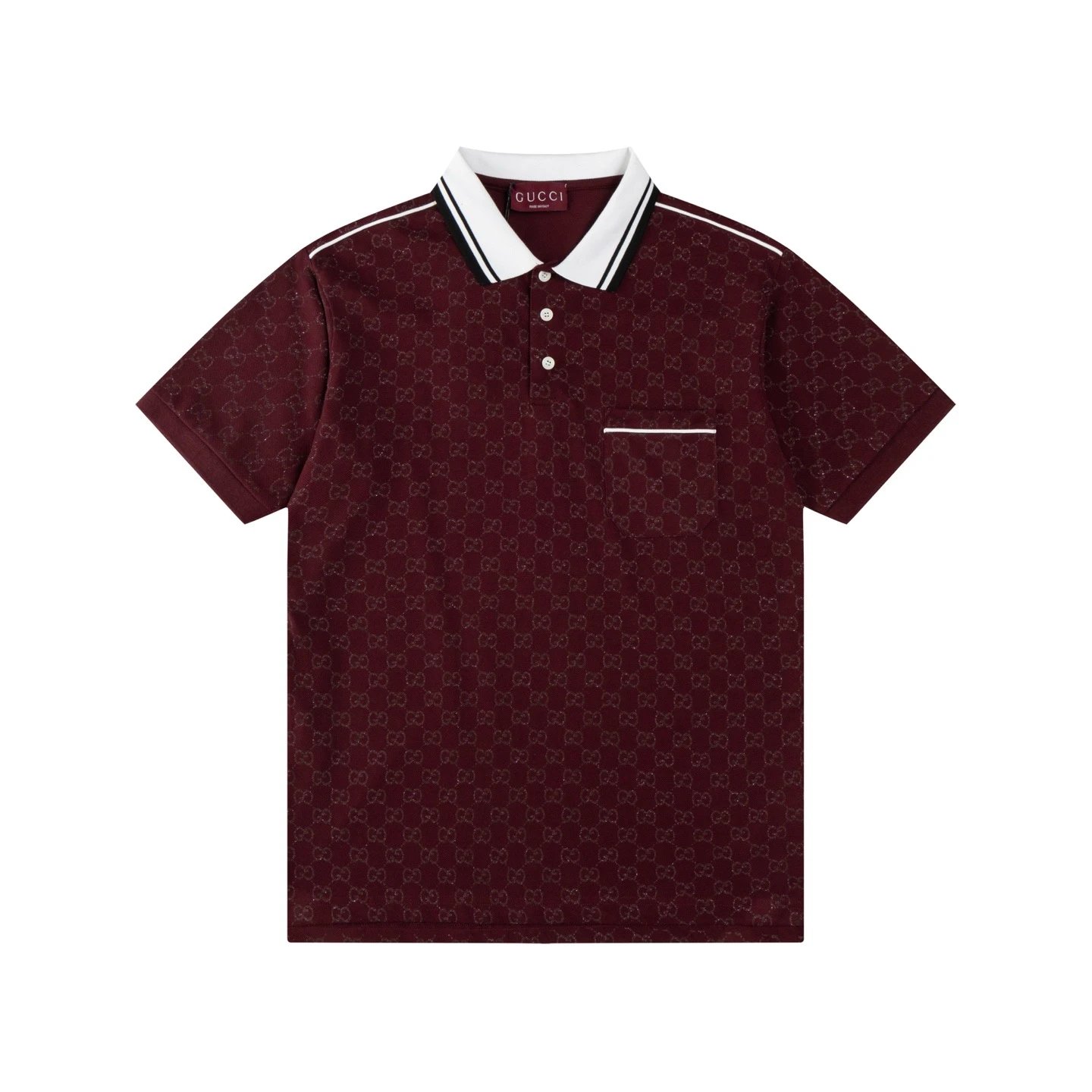 Gucci GG Monogram Jacquard Polo Burgundy