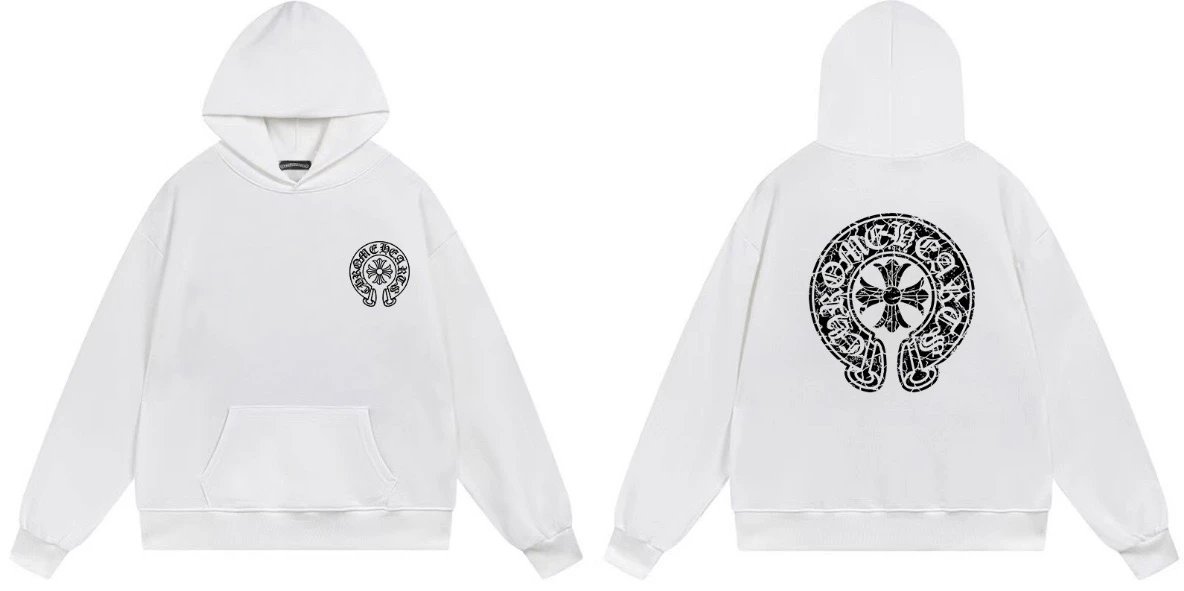 Chrome Hearts Rainbow Cross Hoodie White - 7