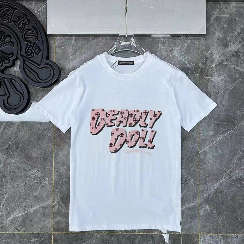 Chrome Hearts Pink Logo Black T-Shirt - 7