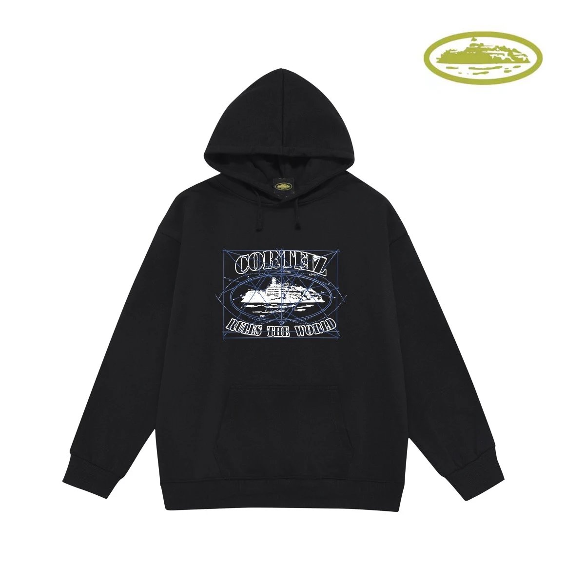 Design Vintage Ship Logo Heather Gray Hoodie - 12