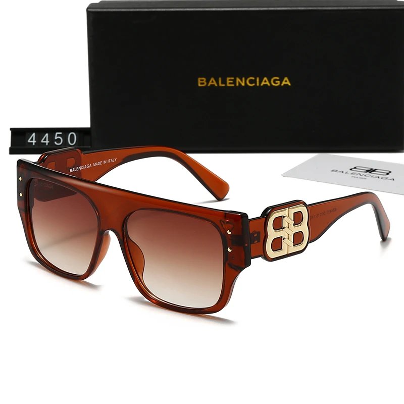 Balenciaga BB Square Oversized Sunglasses Brown Transparent Frame Gradient Brown Lens