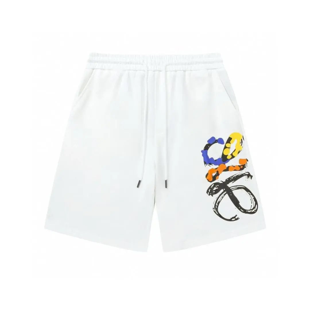 Loewe Anagram Brushstroke Print Shorts White