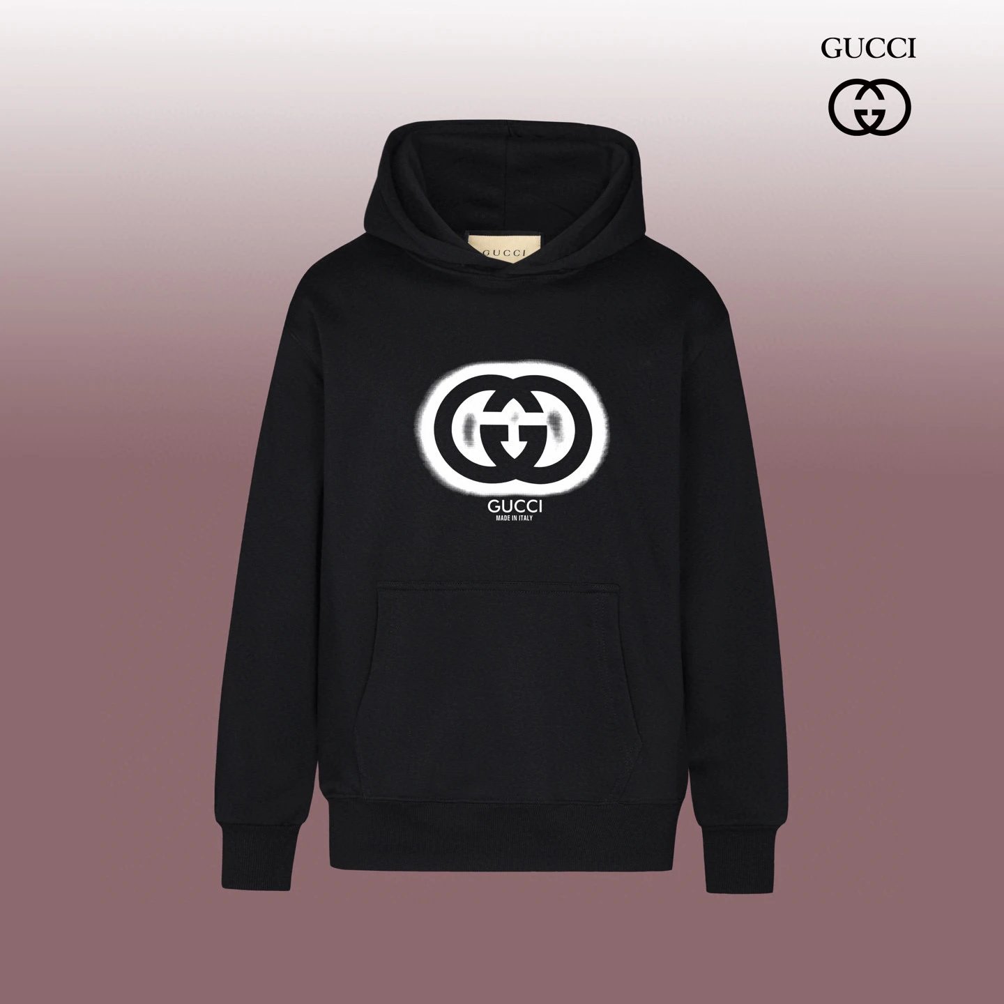 Gucci Logo-Strip Hoodie Black - 4