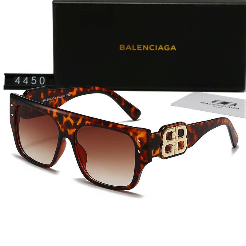 Balenciaga BB Square Oversized Sunglasses Tortoise Frame Gradient Brown Lens