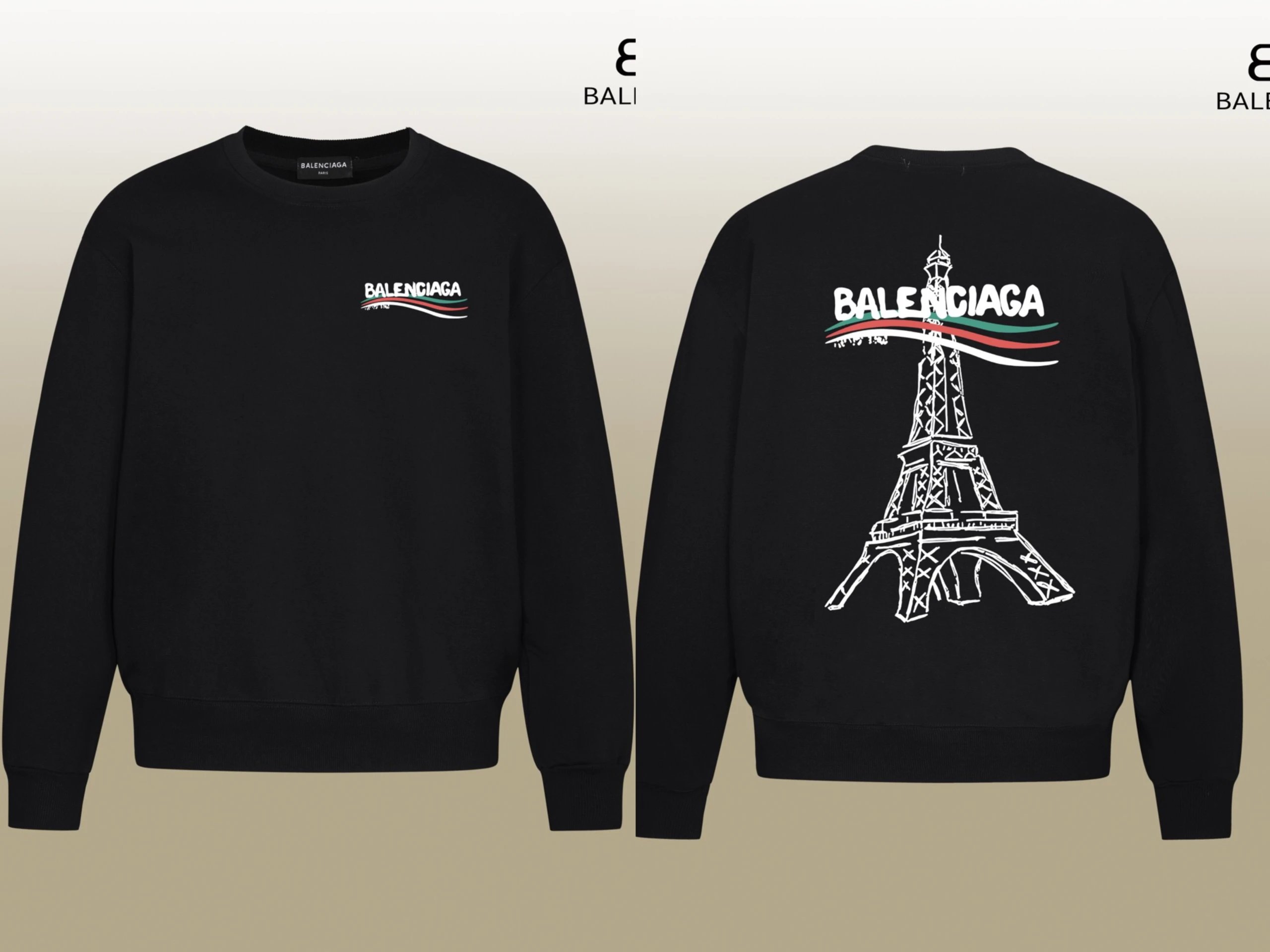 Balenciaga Logo Print White Hoodie - 11