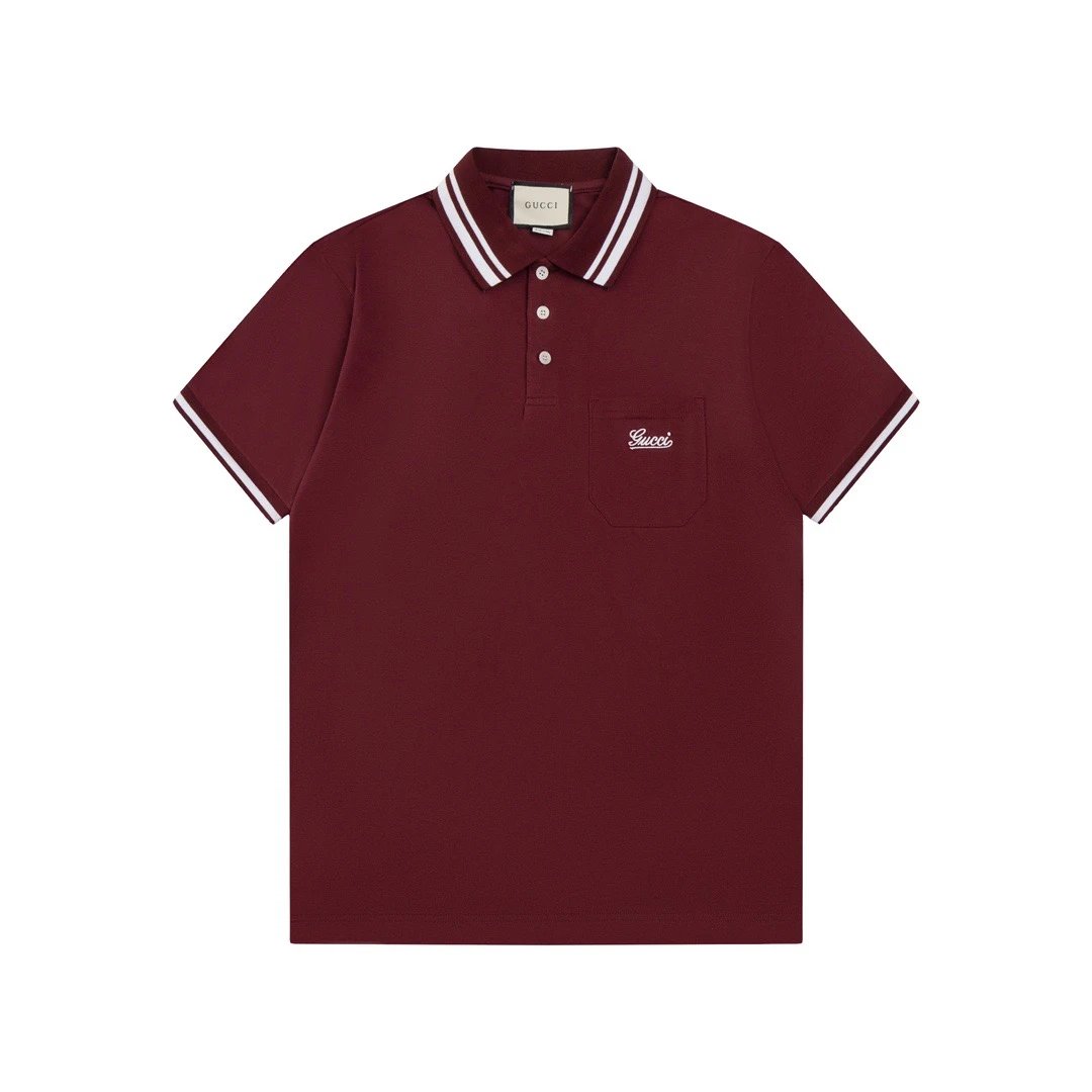 Gucci Script Logo Polo Shirt Burgundy