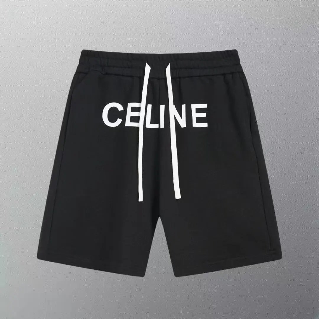 Celine Logo Print Shorts Black