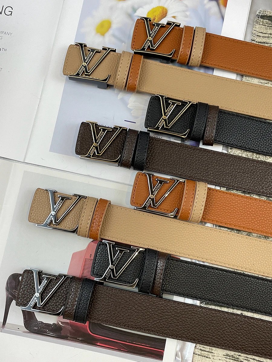 Louis Vuitton LV Initiales Belt Tan Leather Belt - 5