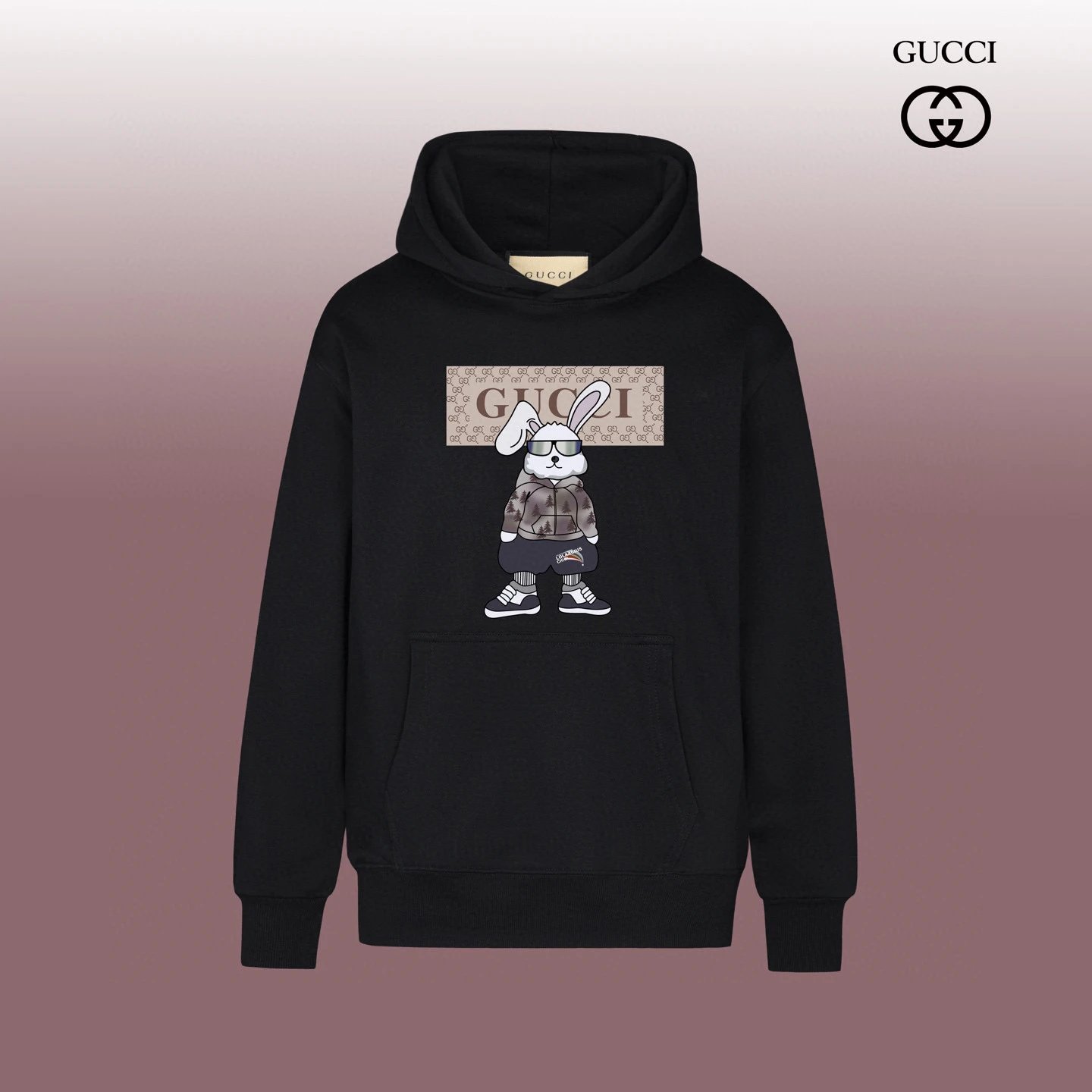 Gucci Logo-Strip Hoodie Black - 10