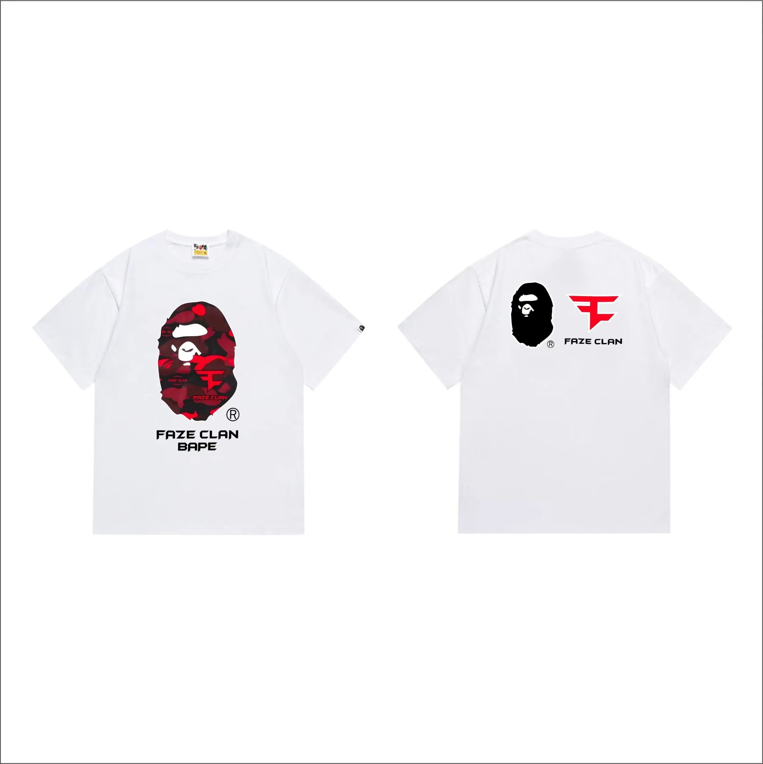 A Bathing Ape x Heron Preston Logo Graphic Blue T-Shirt - 11