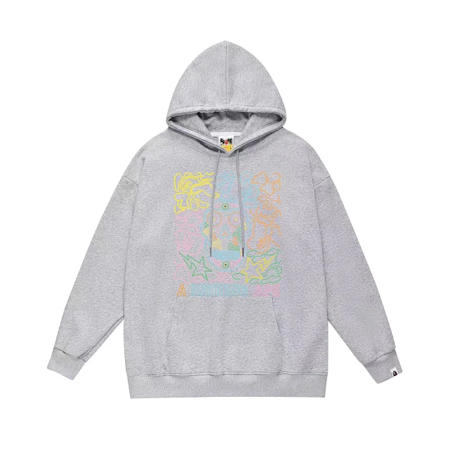 A BATHING APE Hoodies & Sweatshirts Graphic pullover hoodie with kangaroo pocket product detail image 2