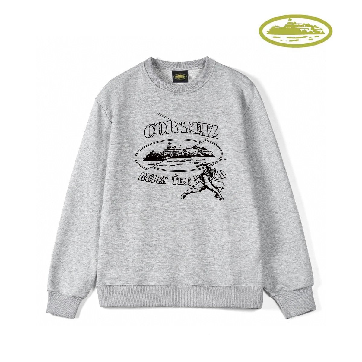 Corteiz Polo Parody Graphic Hoodie Gray - 9