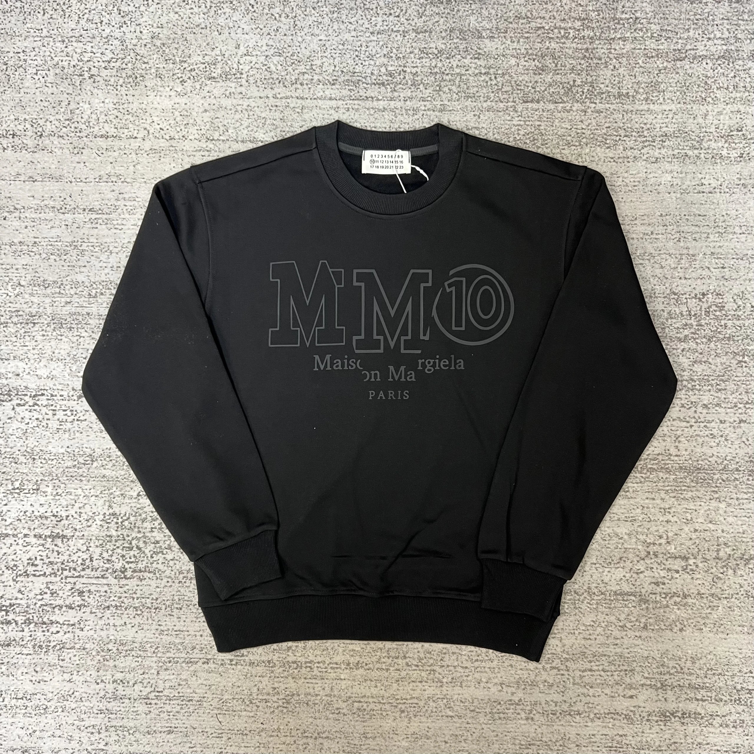 Supreme x Maison Margiela Number Grid Crewneck Black Hoodie - 18