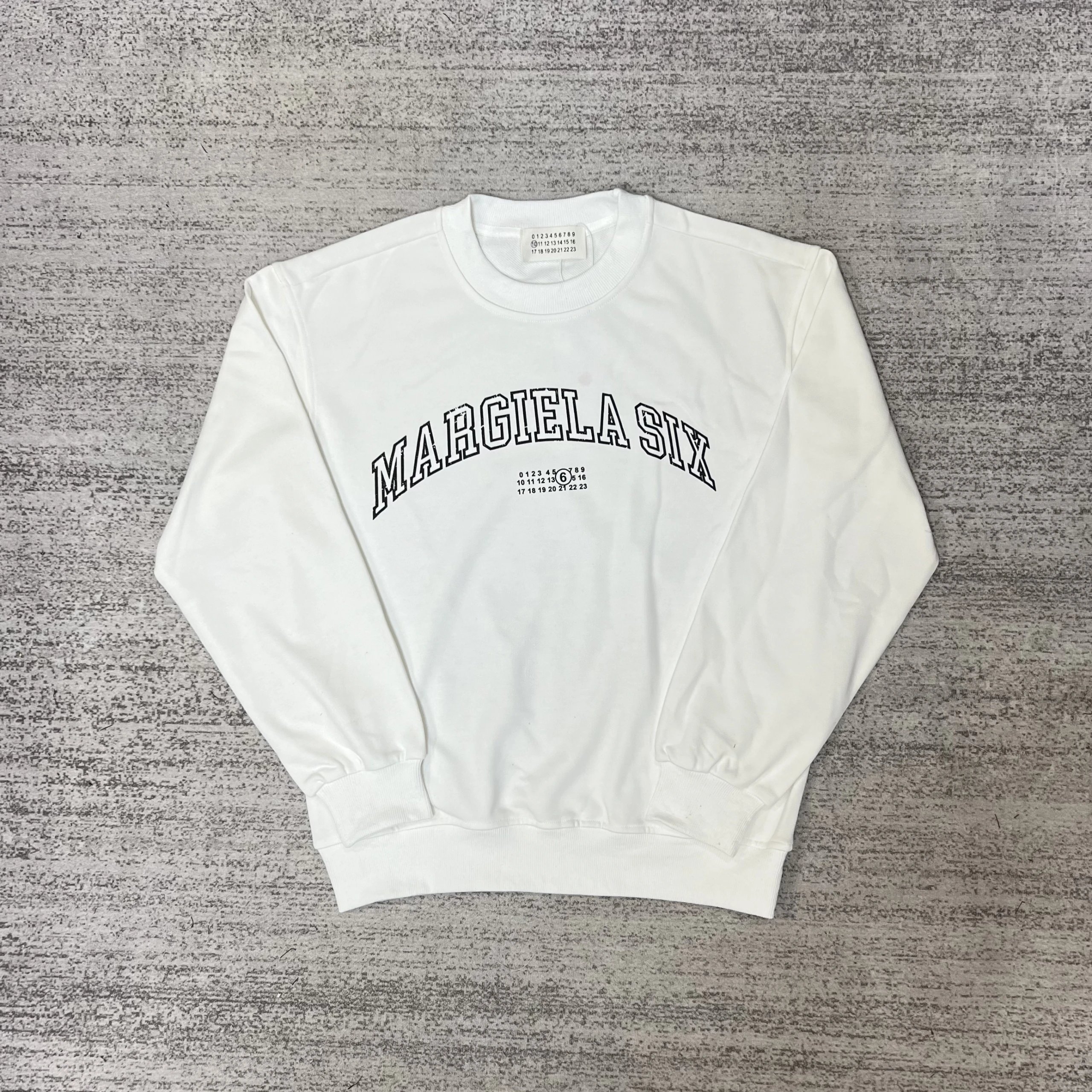 Supreme x Maison Margiela Number Grid Crewneck Black Hoodie - 39