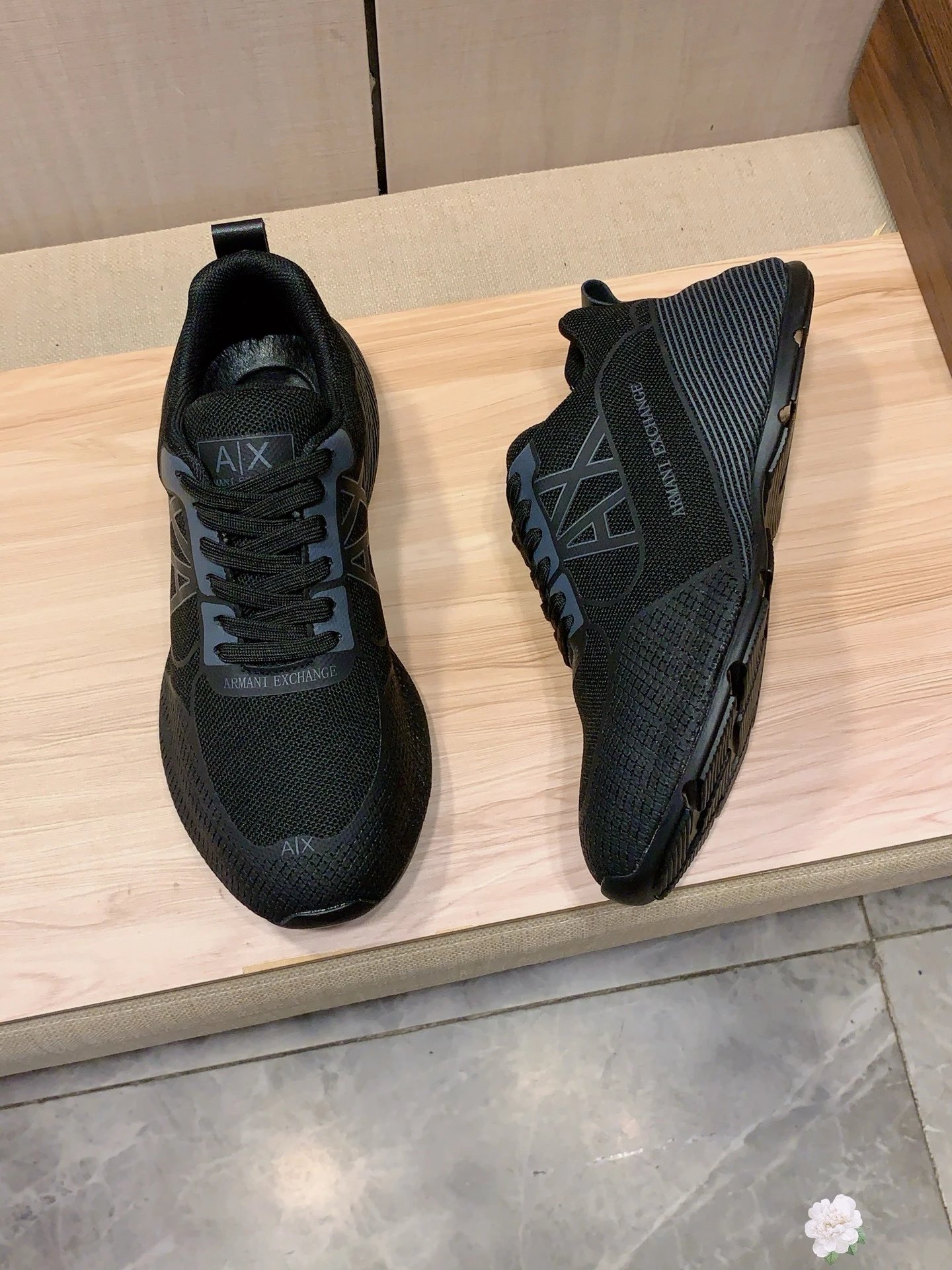 Armani Exchange AX Running Sneakers Navy and Black Running Shoes - 6