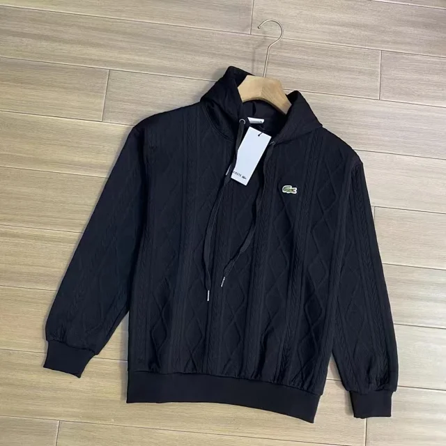 Lacoste Knitwear Cable-Knit Hooded Pullover product detail image 4
