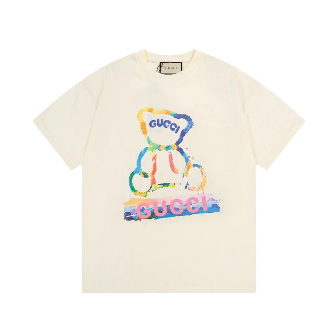 Gucci Colorful Bear Graphic Tee Cream